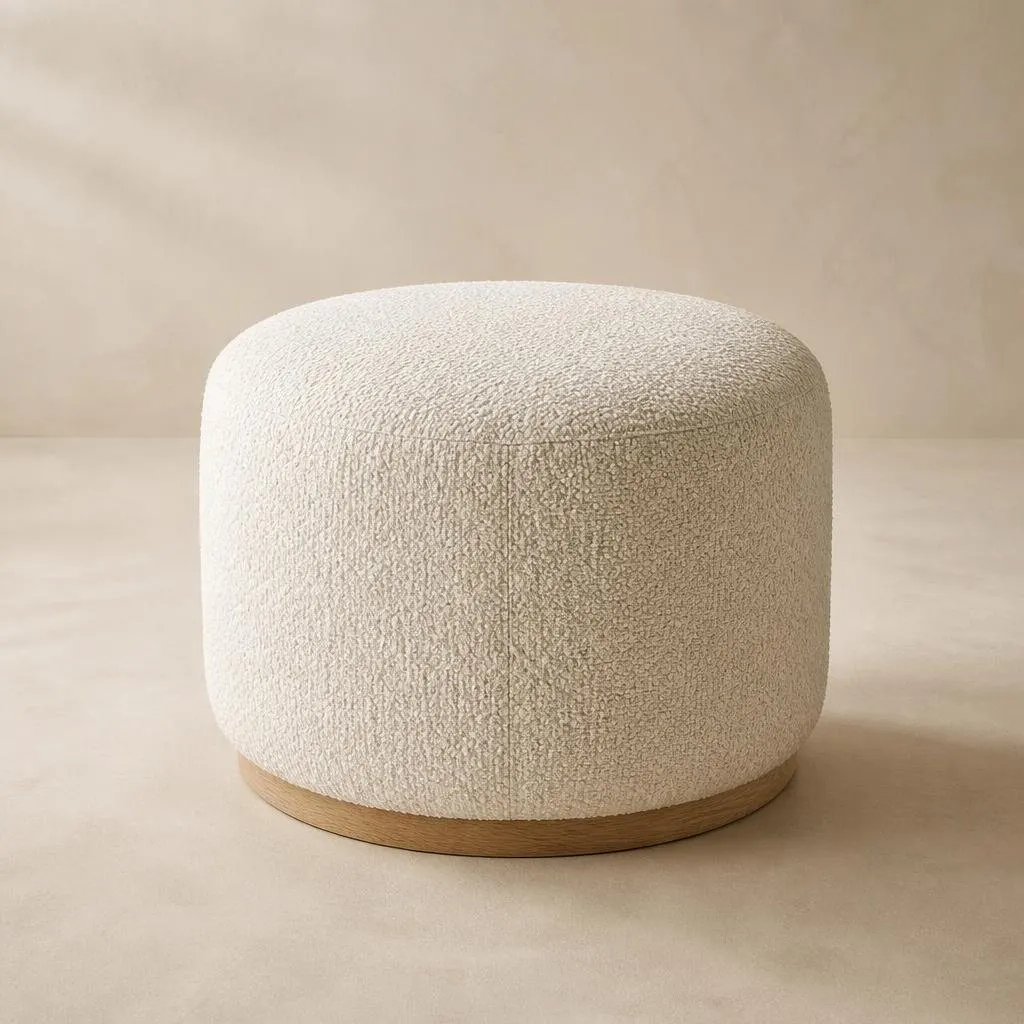 Bouclé Wool Pouf