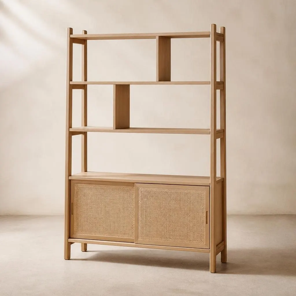 Open Oak Bookcase