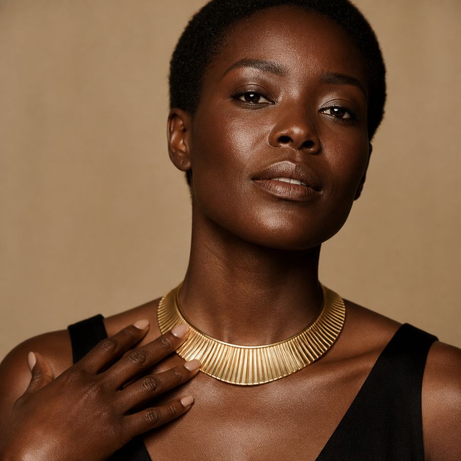 Sculpted Gold Collar
